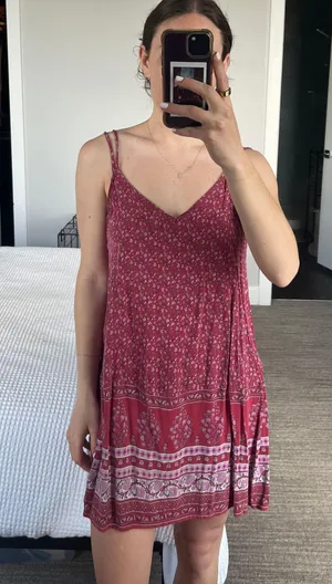 American Eagle Pink Sun Dress thumbnail 1