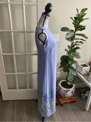 Authentic Y2K vintage Jessica Howard sheer floral maxi dress size 6 thumbnail 3