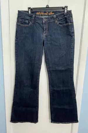 Not of This World Jesus Jeans Size 30 Low Rise Bootcut Baggy 90s Western thumbnail 1