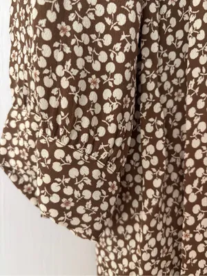 Doen Hawthorne Dress Olive Cherry Willow Floral Long Sleeve Maxi‎ Dress Size S thumbnail 3