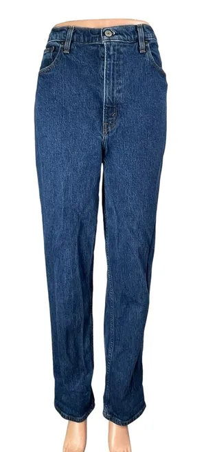 Abercrombie & Fitch 90's Straight Blue Ultra High Rise Denim Jeans Pants Size 10 thumbnail 1