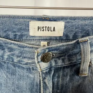 Pistola High Rise Distressed Straight‎ Leg Raw Hem Jeans in Rutls Blue Size 26 thumbnail 3