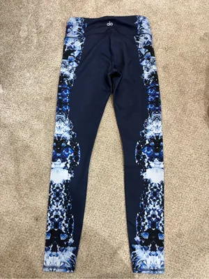 ALO Yoga Airbrush Leggings Dark Crystal Sky Fitness Navy Blue XS Workout thumbnail 11