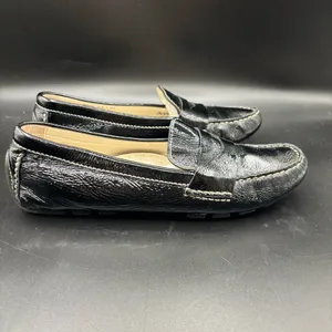 Cole Haan Women's Shoe Patent Penny Loafer Driving Black Shiny India Size 7 1/2" thumbnail 6