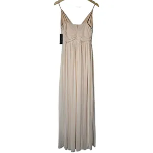 Lulus‎ Queen of the Evening Cream Maxi Dress NWT Size Medium Formal Evening Gown thumbnail 2