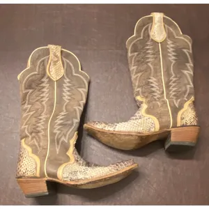 Idyllwind Triad Exotic Python Snip Toe Western Boots Brown Size 9B Cowgirl Rodeo thumbnail 7
