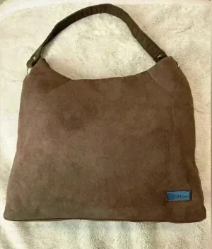 NWOT Bella Russo Faux Suede Slouch Bag 16x12x3.5 thumbnail 1