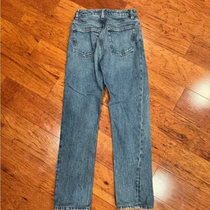 Reformation Liza Ultra High Rise Blue Slim Straight Jeans 25 thumbnail 3