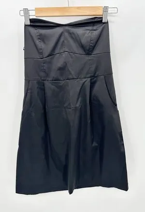 Urban Outfitters Black Mini Strapless Dress Sz S Cocktail‎ Date Night Edgy Clean thumbnail 1