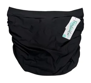 Freshwater Bikini Skirt Women's Medium Black Ruched Full Coverage Mid Rise NWT thumbnail 1