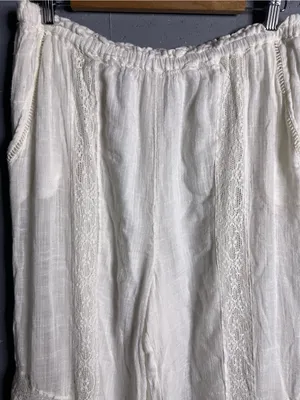 Free People Bali Alana Top and Pant Cloud Dancer Combo Set in size XL. thumbnail 5