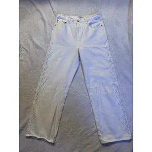 Levi's PremiumJeans Women's White RibCage Straight Jeans Size 31 thumbnail 2