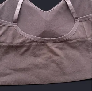 Brown Minimalist Sports Bra with Adjustable Straps thumbnail 9