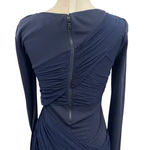 Alice + Olivia x‎ Scoop Goddess Dress Bodycon Ruched Mesh Navy Blue Size XS 0 thumbnail 7