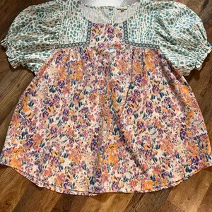 JODIFL Multi Print Bubble Sleeve Blouse thumbnail 2