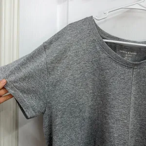 Harmony Balance gray scoop neck cropped short sleeve active‎ athletic shirt top thumbnail 2