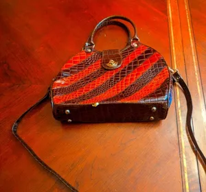 Renaissance Leather hand bag 👜 Brown thumbnail 1