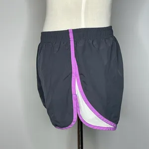 Under Armour- Dark Grey & Purple Heat Gear Semi-Fitted Shorts thumbnail 2