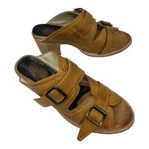 Freebird Caprice Leather Buckle Mule Sandals Brown Boho Womens Size 10 thumbnail 7