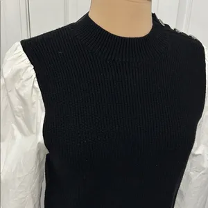 Urban Revivo Black White Sweater Shirt thumbnail 5