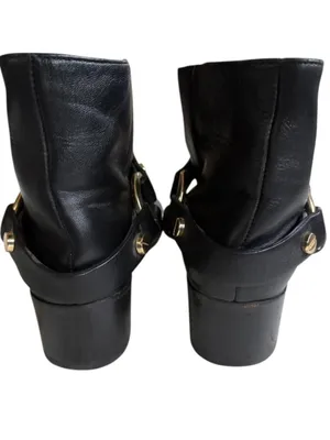 Stuart Weitzman Leather Expert Moto Boots Black Size 6 Retail $595.00 thumbnail 8