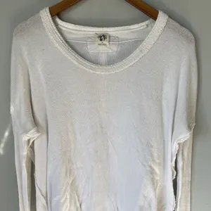 We The Free Oversized Relaxed Knit Ribbed Boho Blouse Top White Women's Size XS thumbnail 5