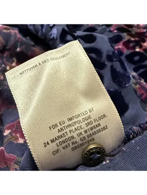 Floreat Anthropologie Floral Purple Velvet Burnout Mock Wrap Blouse Top Sz M thumbnail 10