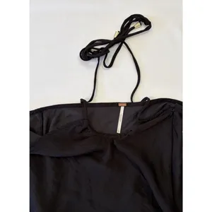 Free People Dress‎ Womens Small Black Twist Halter Tie Open Back Beachy Boho Y2K thumbnail 9