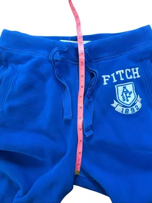 Y2K Abercrombie & Fitch Bright Blue Straight Leg Sweatpants Medium thumbnail 4