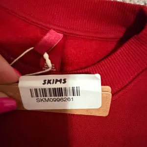 NWT SKIMS SOLD OUT RARE women cotton fleece classic Crewneck sz medium in brick thumbnail 9
