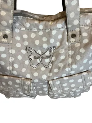ThirtyOne Boutique Exploring Tote Bag beige with cream polkadots thumbnail 3