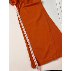 Free People Orange Wide Leg Pants Size 0 High Rise Pleated Trousers Flare thumbnail 10