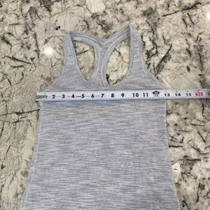 Lululemon White Grey Racerback Tank Top‎ thumbnail 5