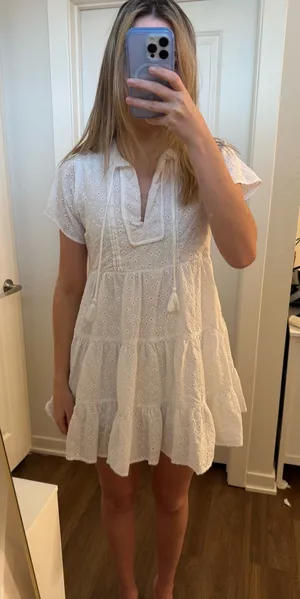 Olivaceous White mini Dress thumbnail 1