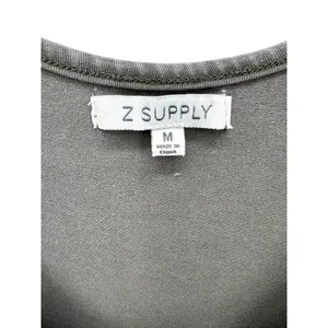 Z Supply Gray Sleeveless Jumpsuit Drawstring Waist Cotton Blend Size M‎ Lounge thumbnail 2