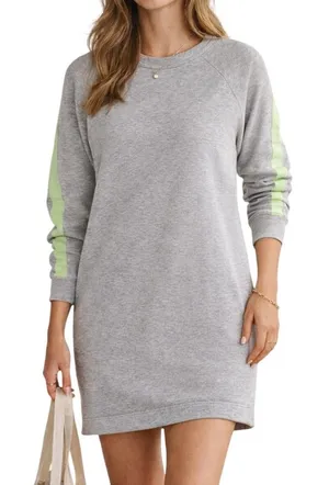 Athleta Round Trip Sweatshirt Dress Womens M Gray French Terry Sporty Athleisure thumbnail 1
