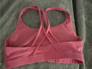 lululemon athletica Coral Pink energy Strappy Sports Bra thumbnail 2