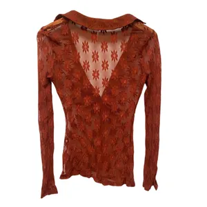 Free People Mesh Floral Burnout Button Long Sleeve Top XS Fairycore Festival thumbnail 5