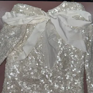 Altar'd State Delaney Sequin Mini Dress XS Ivory thumbnail 6