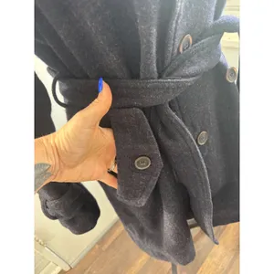 AllSaints Spitalfields 100% Wool Belted Plaid Military Jacket size 12‎ layered thumbnail 3