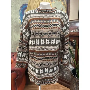 Vintage Cristina Southwestern Fair Isle Knit Oversized Cozy Sweater M/L thumbnail 3