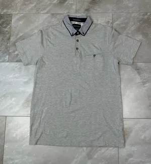 Ricky Singh Polo Shirt Size S Men's Cotton Grey Cactus Casual Summer Comfy x-374 In good pre owned condition thumbnail 1