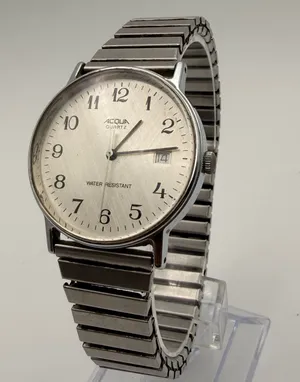 Vintage Timex Acqua Quartz Watch - Expansion Band, Date Working New Battery thumbnail 1