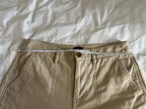 J. Crew Women’s Tan Cream Khaki Camp Straight Leg Ankle Pants 100% cotton US 4 thumbnail 11