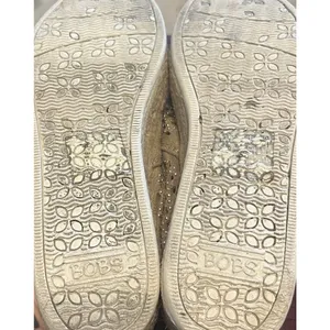BOBS From Skechers Memory Foam Tan Espadrilles Rhinestone Wedge Platform Women 5 thumbnail 8