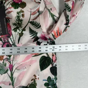 Banana Republic XS‎ Pink Floral Bird Print Long Sleeve Blouse NWT 268329-00-1 thumbnail 6
