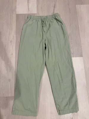 Green Linen Pants Size M thumbnail 2