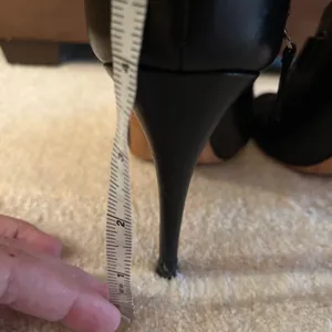 DVF Diane Von Furstenberg Black Stiletto Leather Booties thumbnail 6