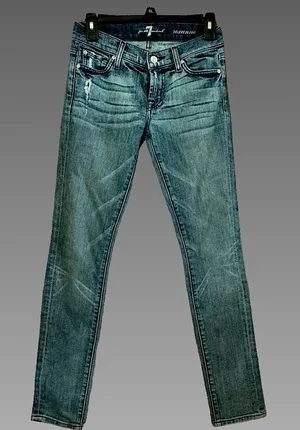 7 For All Man Mind straight leg jeans‎ sz 24 thumbnail 1