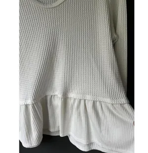 Stylish White Peplum Top by Altar’d State - Size XL thumbnail 6